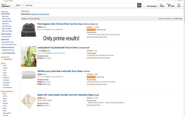 Amazon Prime Search