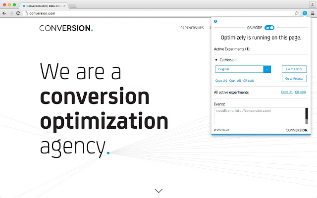 Conversion.com’s Optimizely Chrome Extension
