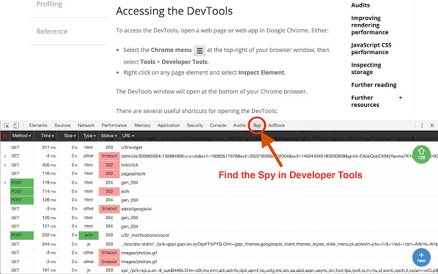 WebSpy: explore and test website