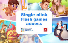 Single click Flash games access