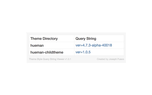Theme Style Query String Viewer