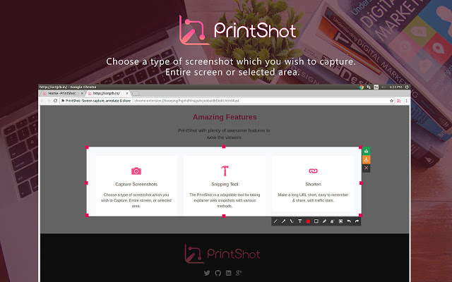 PrintShot : Screen capture, annotate & share