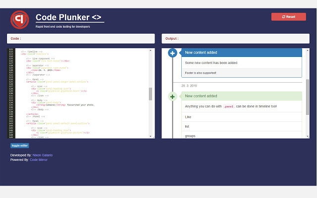 Code Plunker (Live HTML CSS Editor)