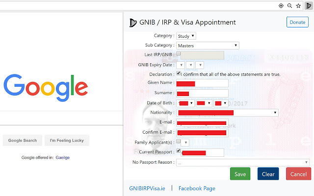 GNIB/IRP and Visa Appointment