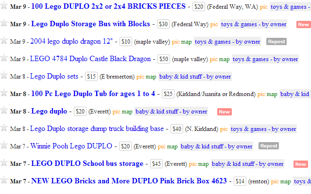 Popup Notifications for Craigslist