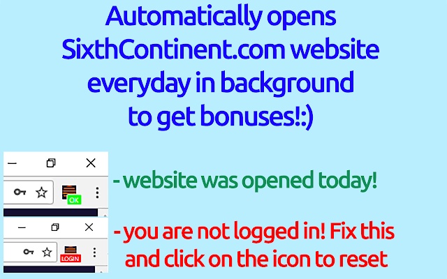 Automatically open SixthContinent.com website