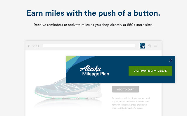 Mileage Plan™ Shopping button