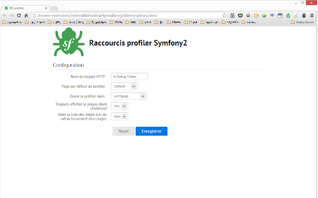 Symfony2 Profiler shortcut