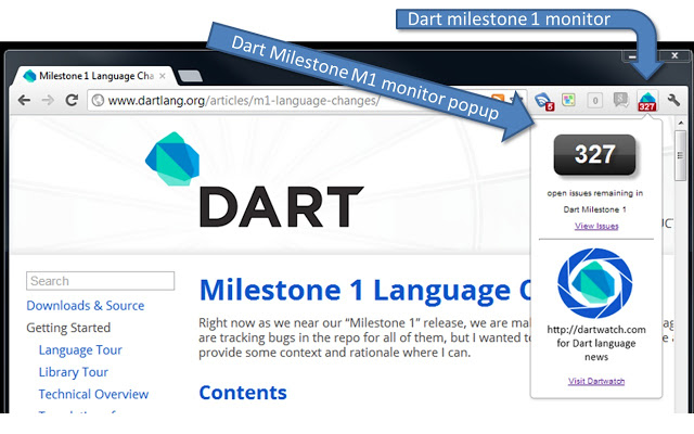 Dart Milestone 1 monitor