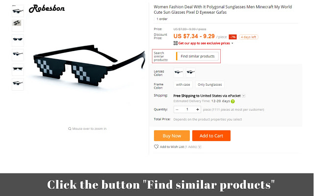 AliExpress: Search similar products