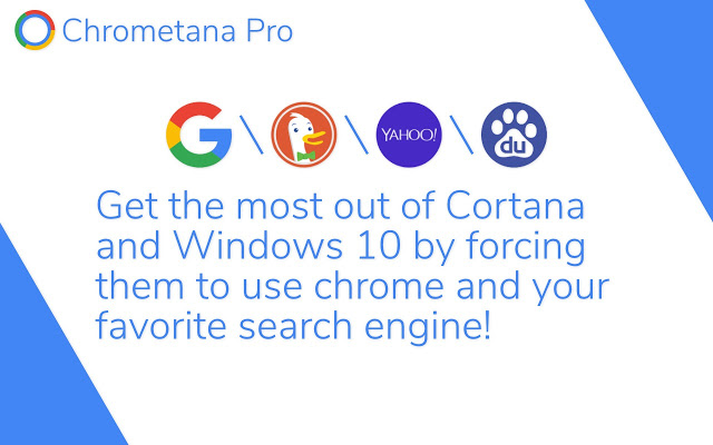 Chrometana Pro – Redirect Cortana and Bing