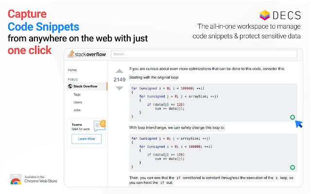 DECS – Code Snippets Manager