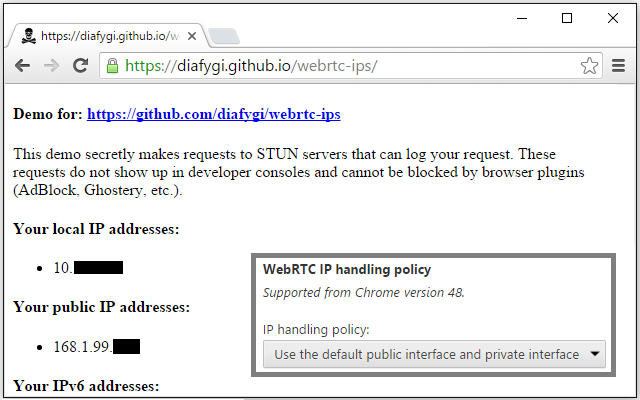 WebRTC Leak Prevent