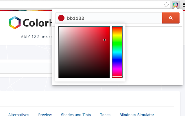 ColorHexa Search Tool