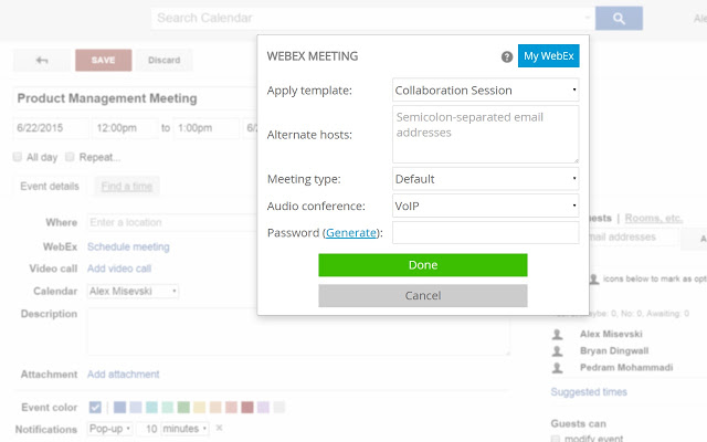 Esna iLink for WebEx