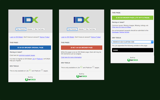 IDX Broker Developer Tools (by imFORZA)
