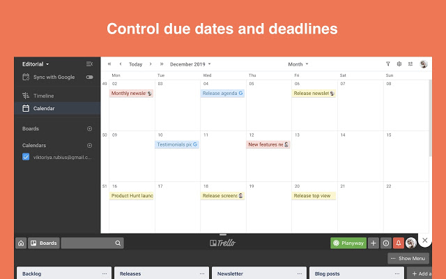 Planyway ：Trello日程管理日历