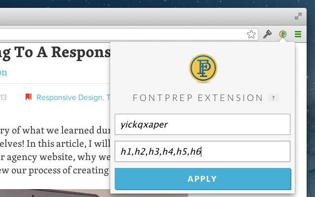 FontPrep Extension