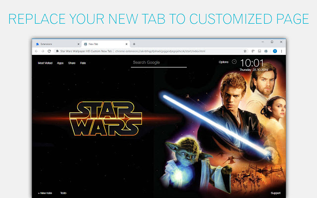 Star Wars HD New Tab – Starwars Themes