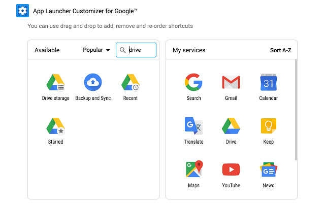 App Launcher Customizer for Google™