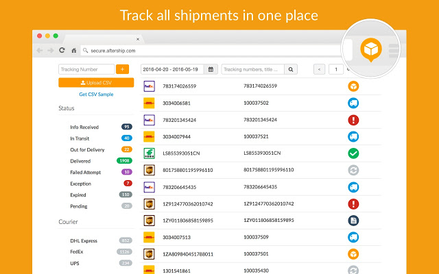 AfterShip: track packages of FedEx, UPS & DHL