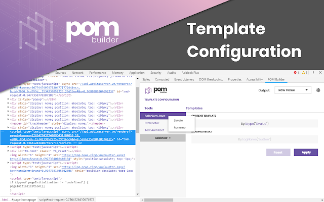 POM Builder – Auto-generate CSS/XPath Locator