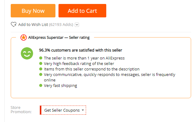 Aliexpress SuperStar, price history, currency
