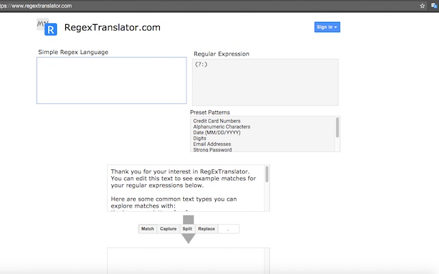 RegExTranslator: Decode RegEx in your browser