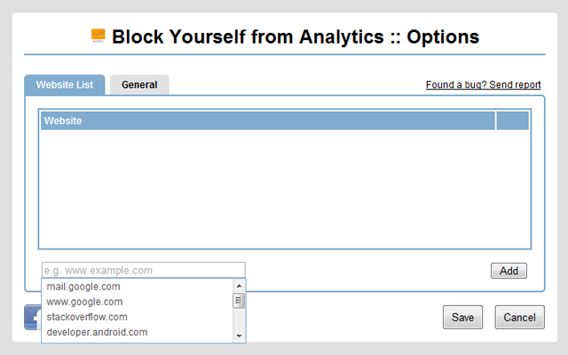 Block Yourself from Analytics