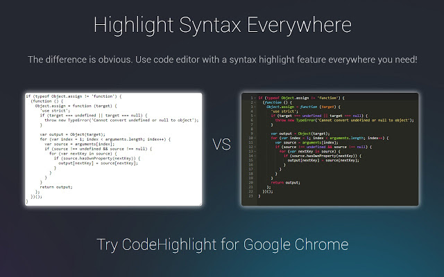 CodeHighlight – edit sources everywhere