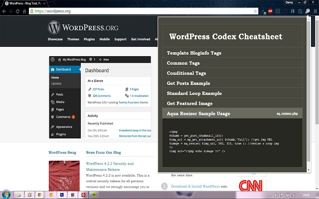 WordPress Codex Cheatsheet