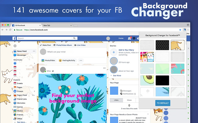 Background Changer for Facebook™ – Facebook™的背景转换器