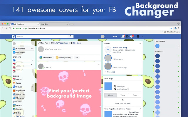 Background Changer for Facebook™ – Facebook™的背景转换器