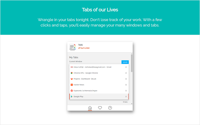 Tabs of our Lives – Manage Your Tabs Now