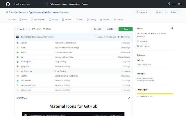 Material Icons for GitHub