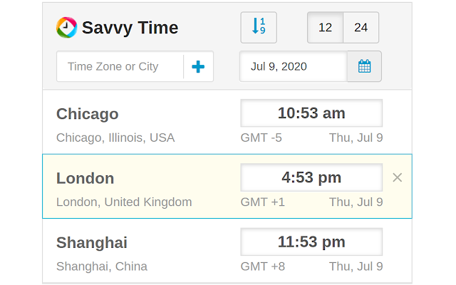 Time Zone Converter – Savvy Time