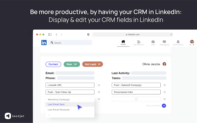 Leadjet – Make your CRM work on LinkedIn