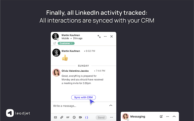 Leadjet – Make your CRM work on LinkedIn