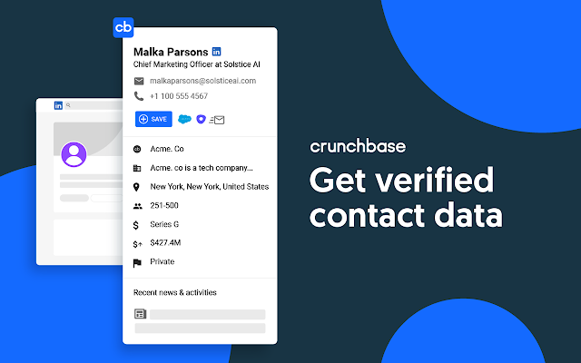 Crunchbase – B2B Company & Contact Info
