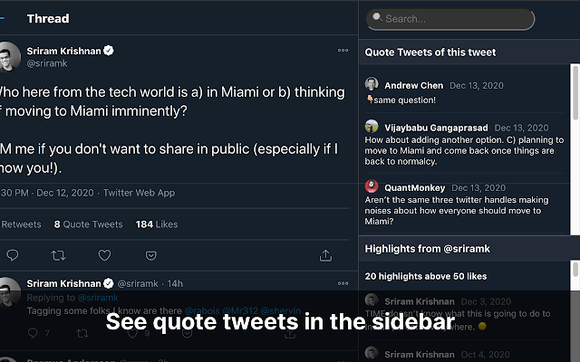 Twemex: Sidebar for Twitter