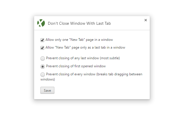 Don’t Close Window With Last Tab