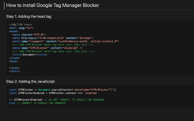 Google Tag Manager Blocker