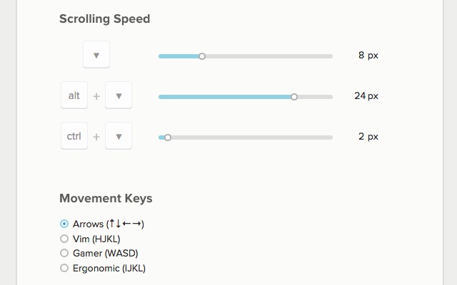 Smooth Key Scroll