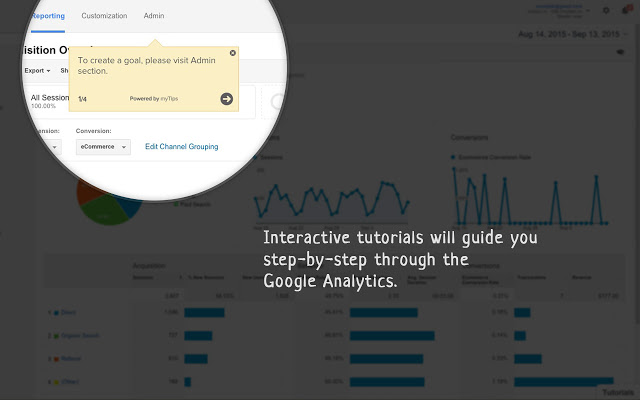 Interactive Tutorials for Google Analytics