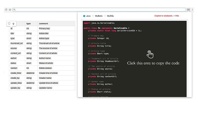 Mo Code Generator