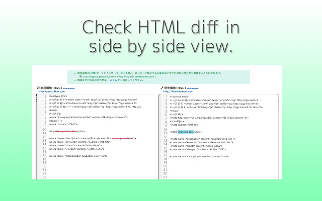 HTML Diff Check Tool