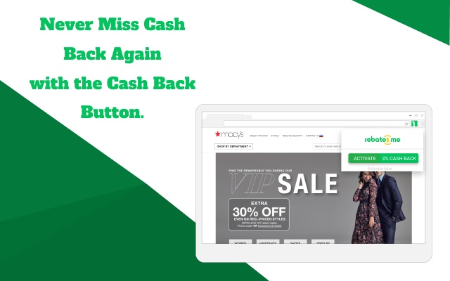 The RebatesMe Cash Back Button