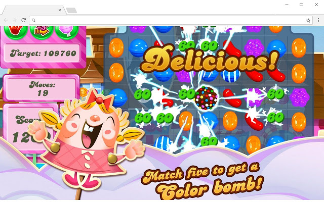 Candy Crush Saga Wallpapers and New Tab