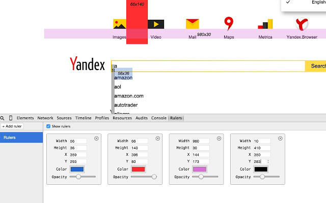 Devtools Rulers