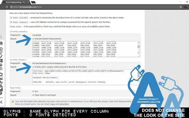 BP Privacy Block All Font and Glyph Detection